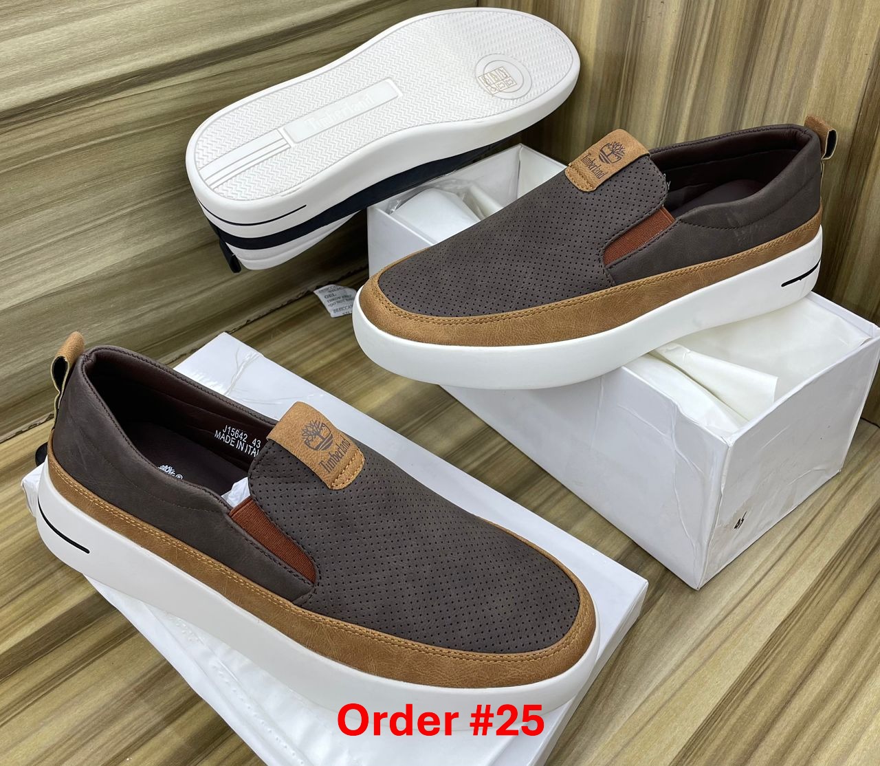 Timberland Brown New Design white sole 25