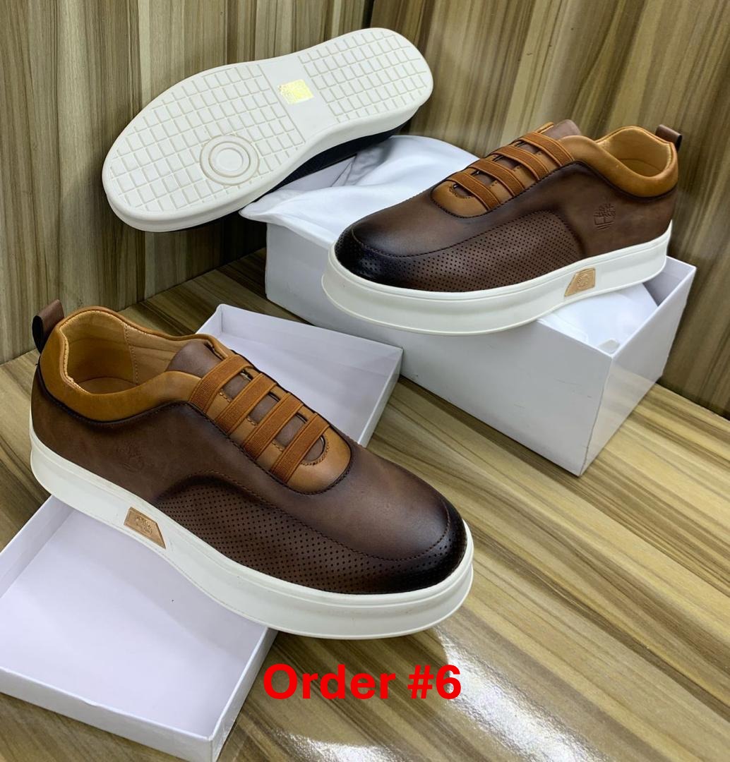 Brown with white SOLE.