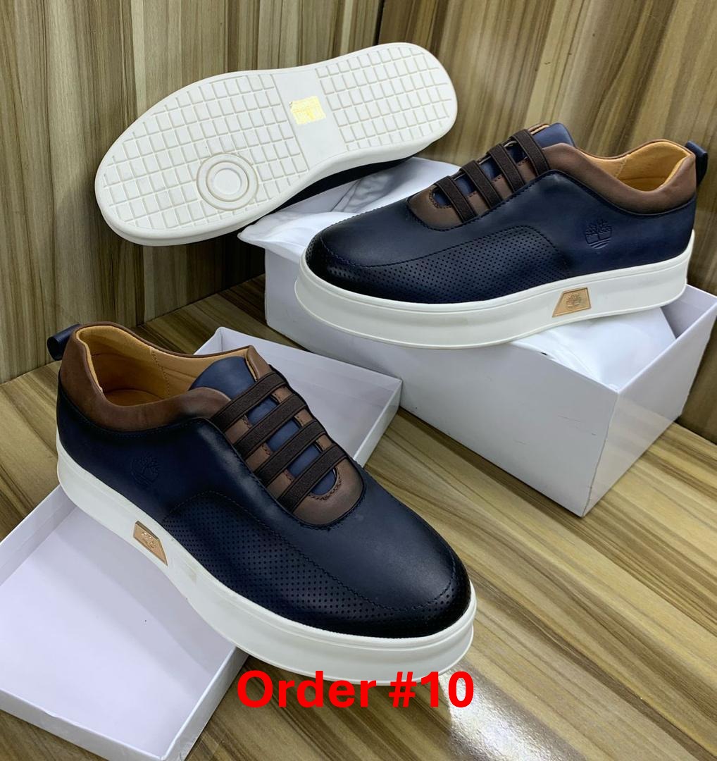 Navy Blue & white Sole