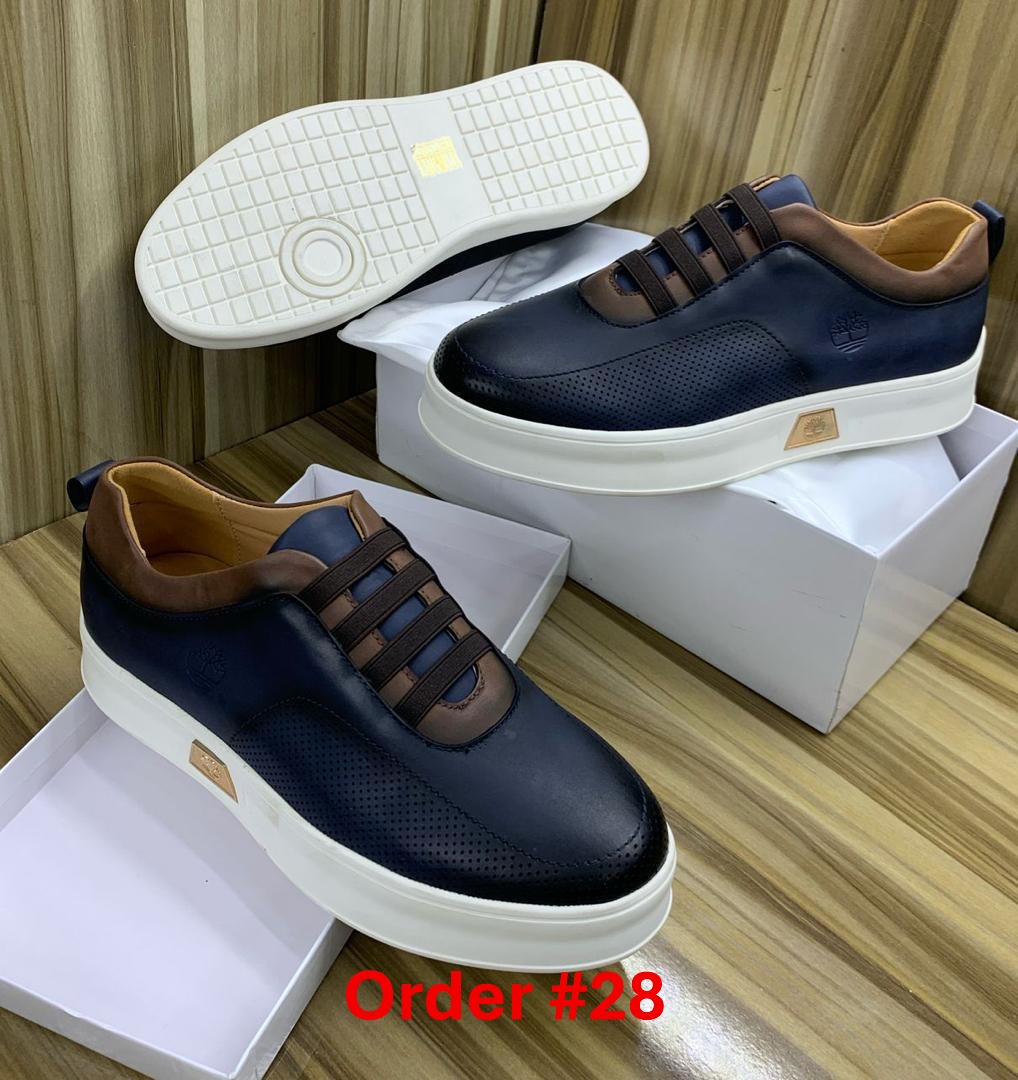 Navy Blue & white Sole