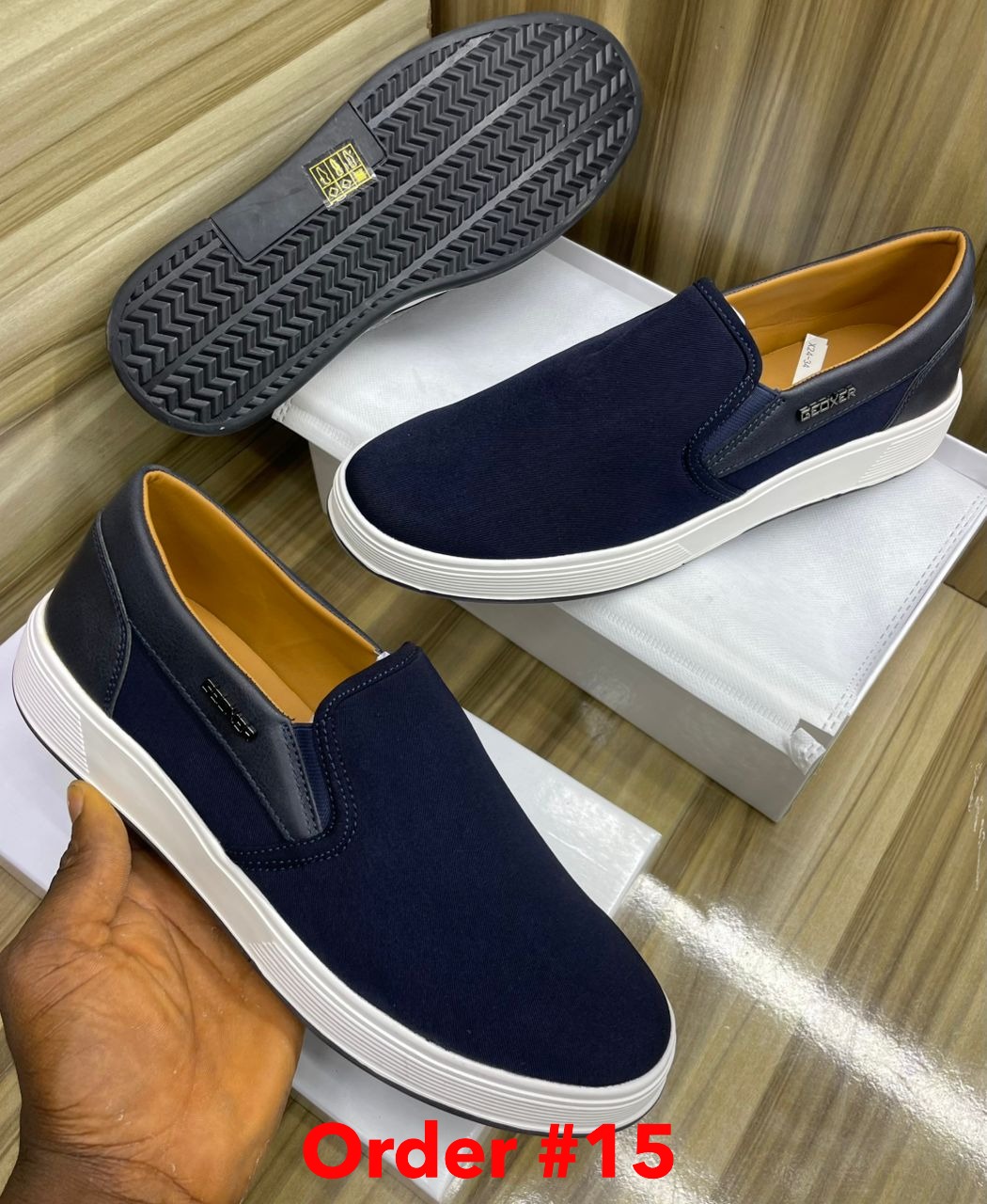 Geroxer blue with white sole