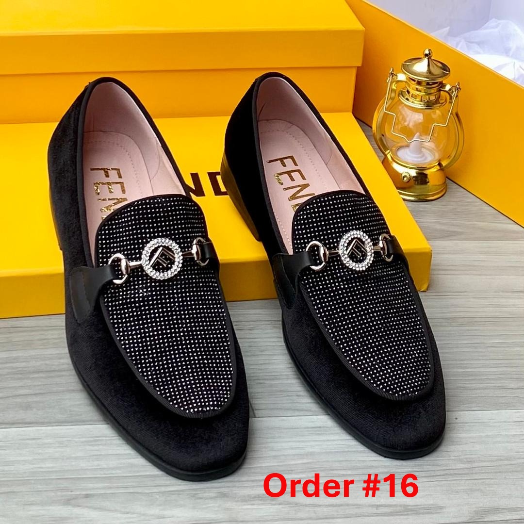 Fendi black suede