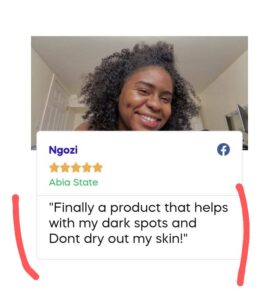 Skincare testimonial