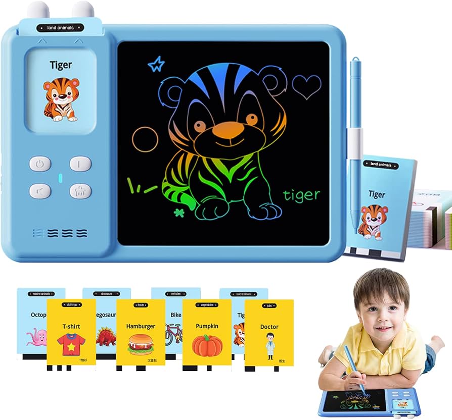 Child exploring the learning set